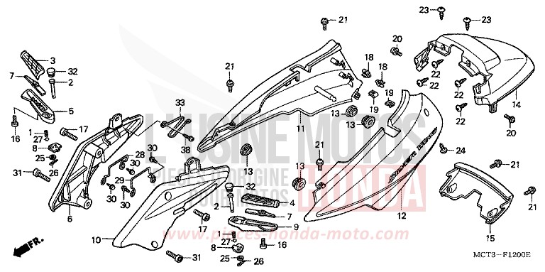 HOUSSE DE CARROSSERIE de SILVER WING FORCE SILVER METALLIC (NH411) de 2004